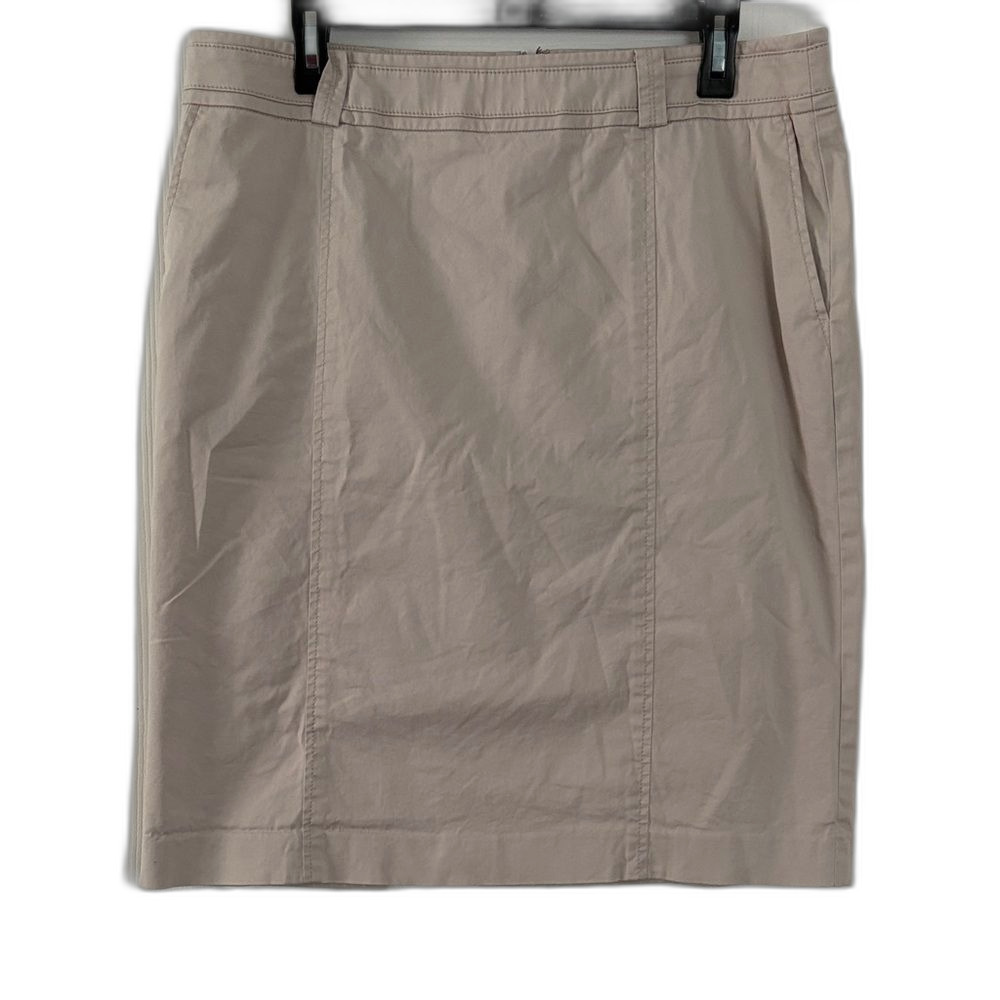 Talbots Khaki Tan Pencil Skirt Women's Size 14 Career Office Workwear